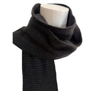 Black Possum Merino Wool Blend Scarf - 🇳🇿 Made in New Zealand 🇳🇿